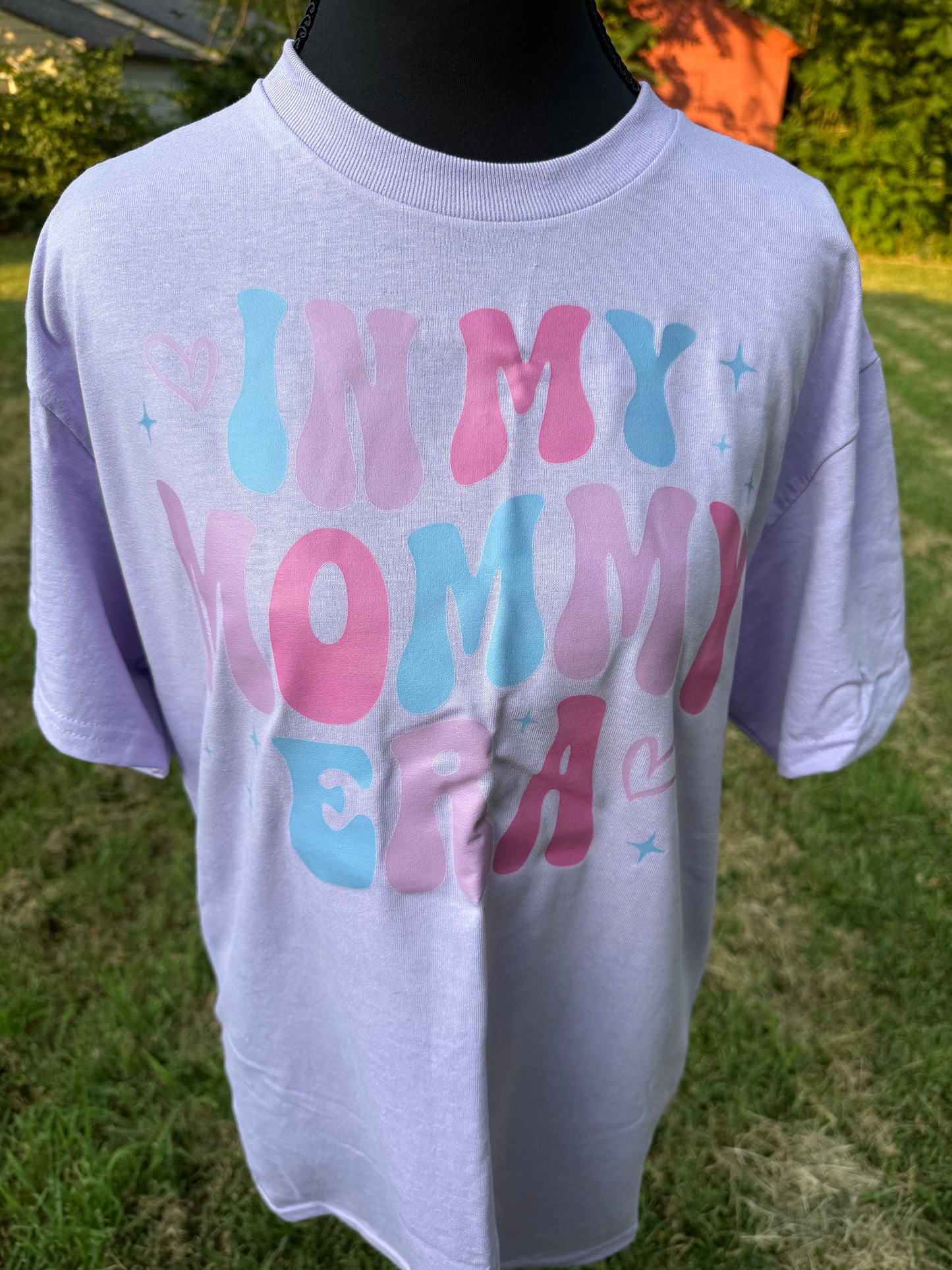 In my mommy era custom DTF t-shirt - Lavender purple - Medium