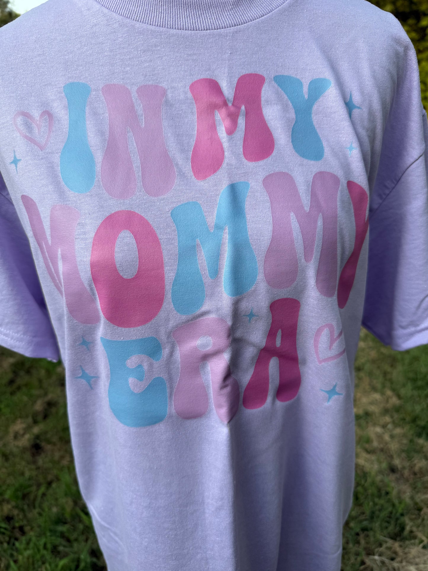 In my mommy era custom DTF t-shirt - Lavender purple - Medium