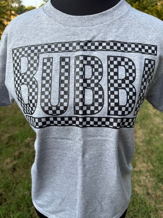 Kids Bubba custom screen print t-shirt - Grey - Medium Kids size
