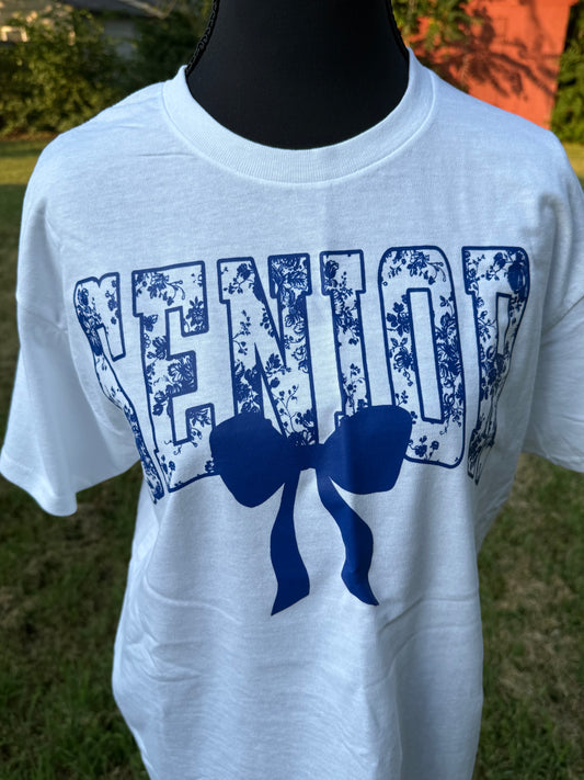 Senior custom screen print t-shirt - White - Medium