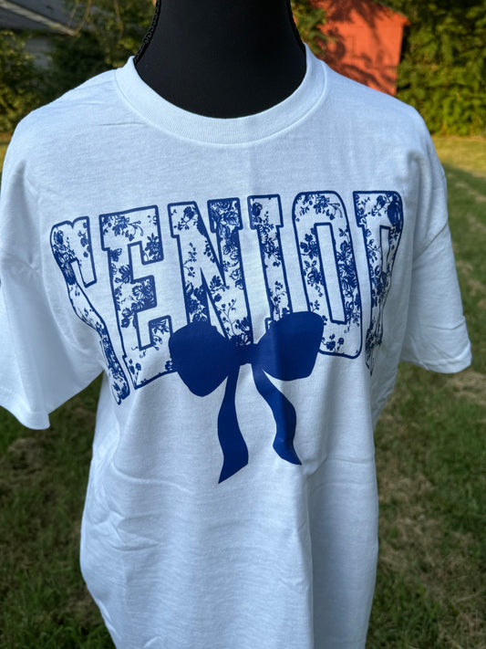 Senior custom screen print t-shirt - White - Medium