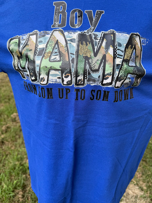 Boy mama from son up to son down custom DTF t-shirt- Royal blue - Medium