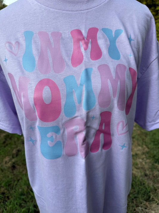 In my mommy era custom DTF t-shirt - Lavender purple - Medium